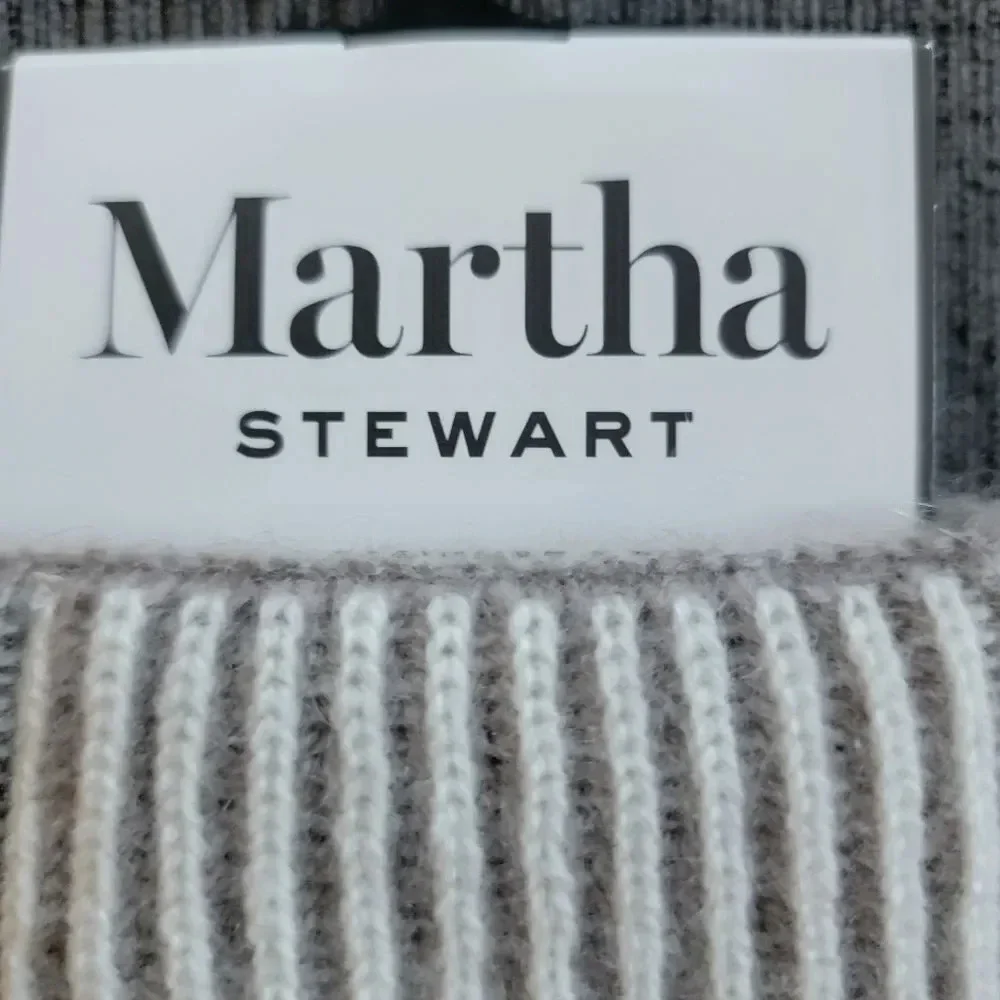 NWT Martha STEWART 100% 2 -PLY CASHMERE WOMEN'S  Grey & Tan WINTER Gloves 2 pack